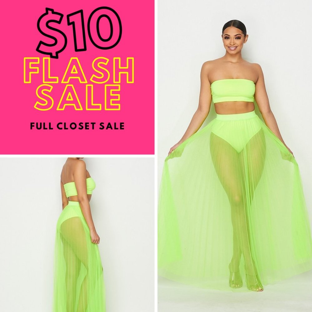Neon Tulle Skirt